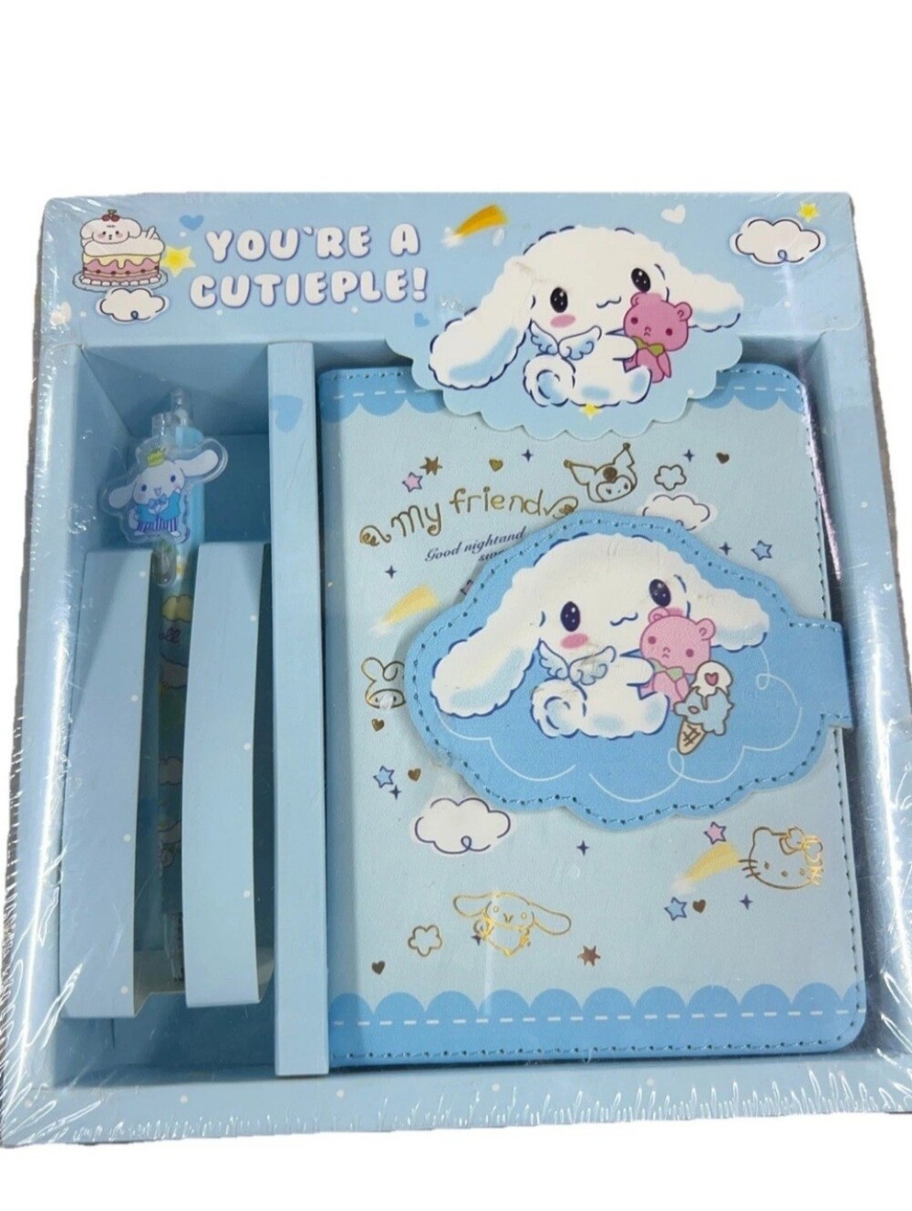 Sanrio Cinnamoroll Notebook Set, Cartoon Pu Leather Handbook Gift